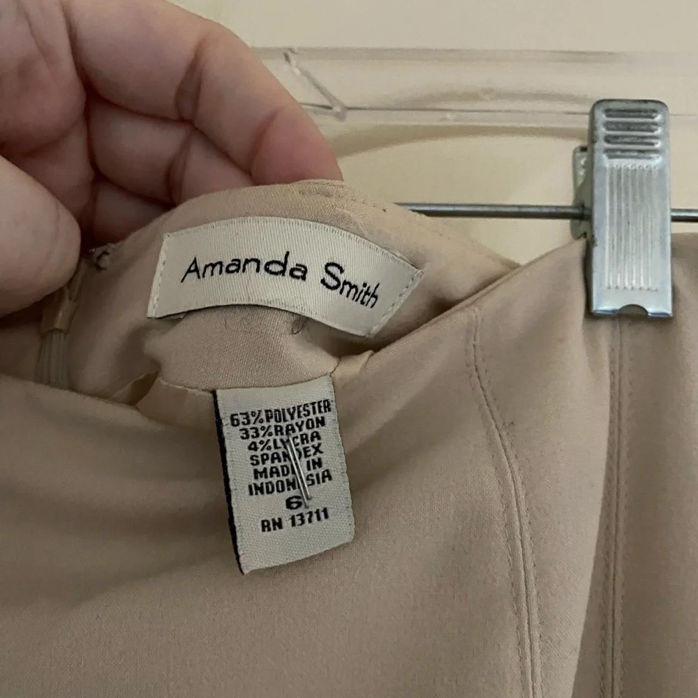Amanda Smith Khaki/Stone Pencil Skirt - Picture 3 of 4